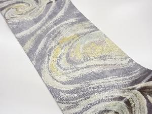 渦巻き模様織出し袋帯